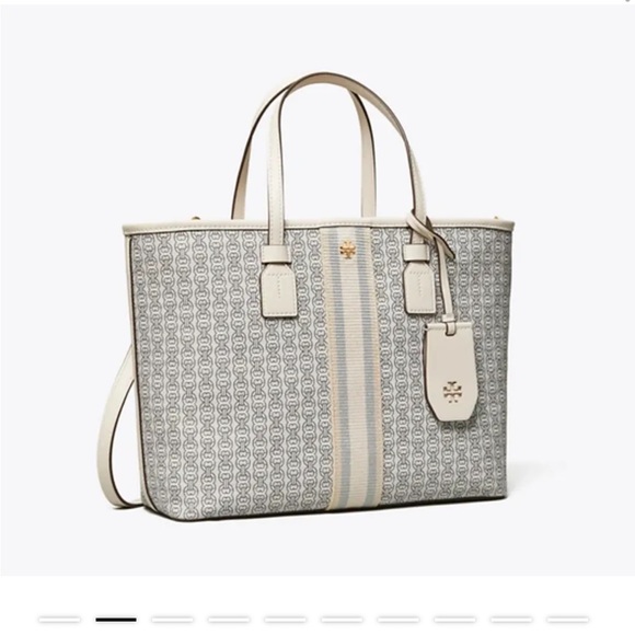 Tory Burch Gemini Link Canvas Small Tote - Picture 1 of 11